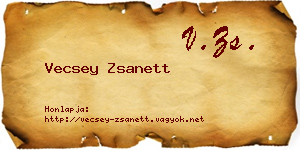 Vecsey Zsanett névjegykártya