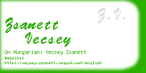 zsanett vecsey business card